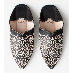 Engraved Slippers Black