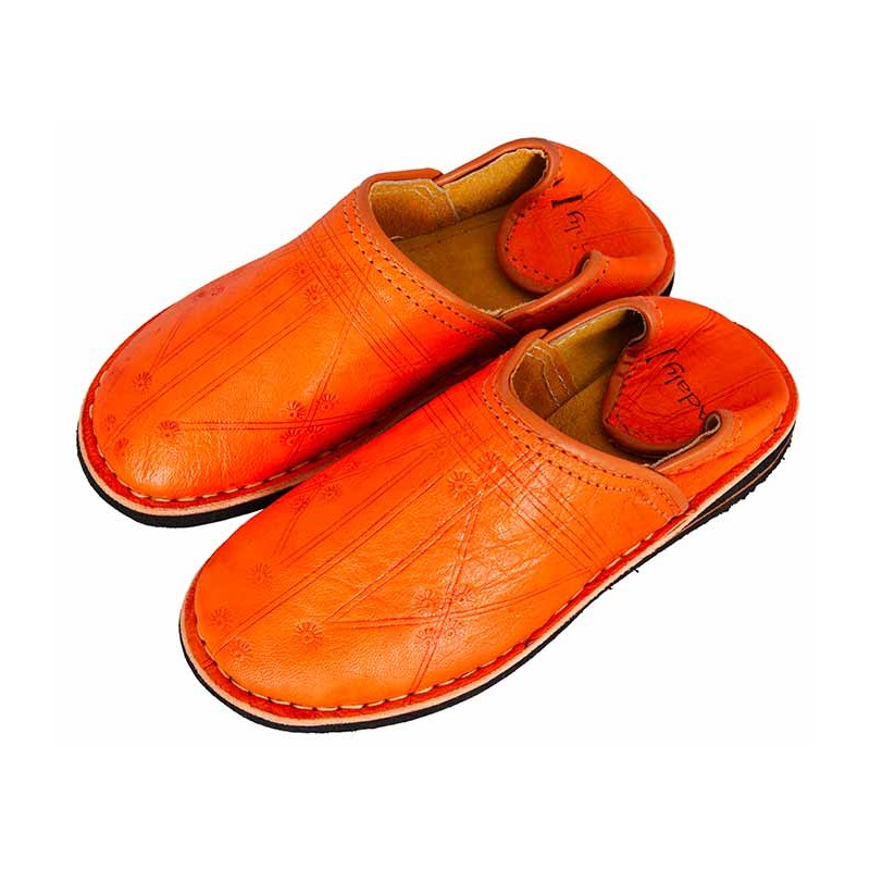 moroccan berber slippers orange