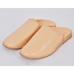 Fes Round Slippers Beige