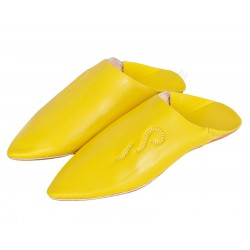 Babouche de Fes Pointue Jaune